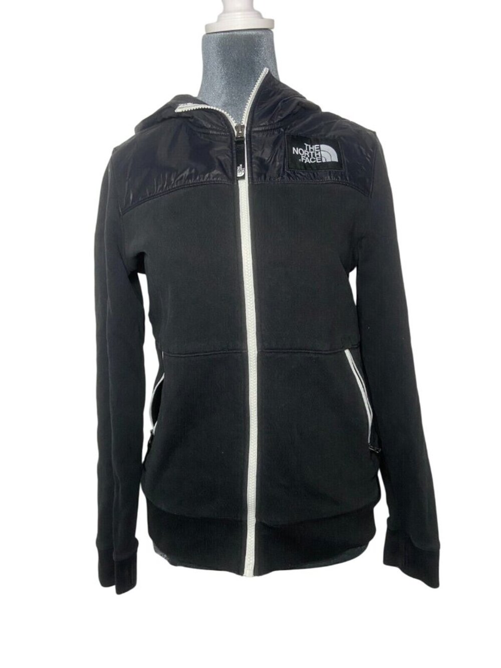 The North Face Oso Fleece Full-Zip Hoodie Jacket Girls XL Black Long Sleeve